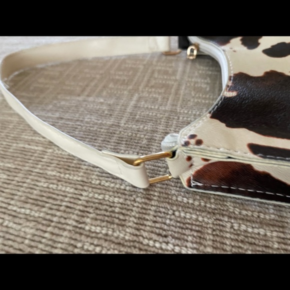 Cow Print Baguette Bag - Picture 6 of 8